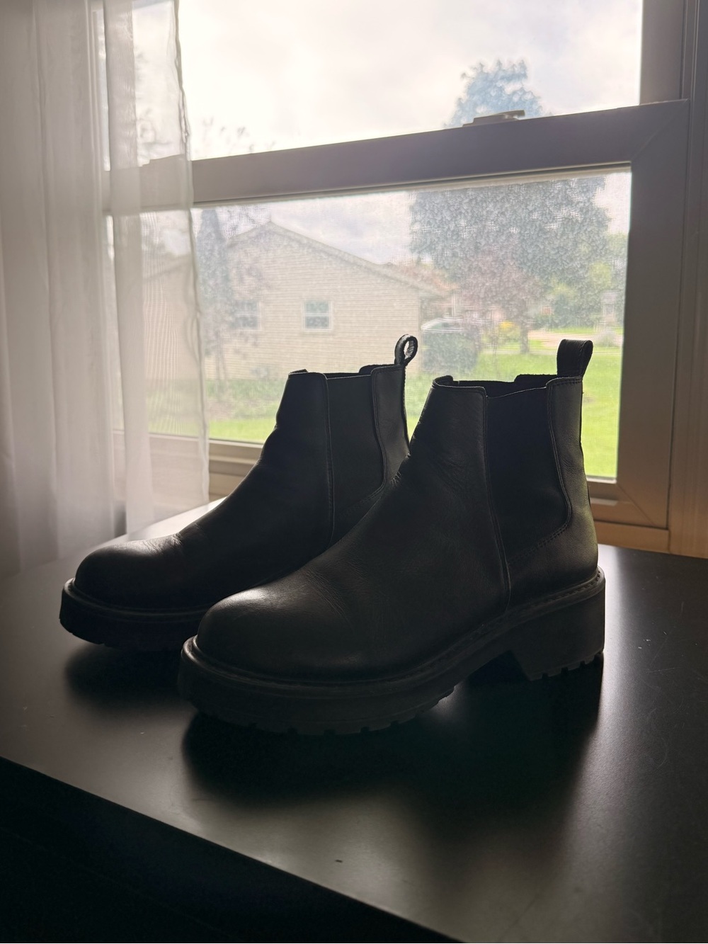 Steve Madden Black Leather Boots